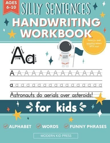 Handwriting Practic For Kids (silly Sentences), De Press, Modern. Editorial Modern Kid Press En Inglés