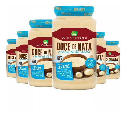 Doce De Nata Diet São Lourenço 390g ( 6 Unidades )