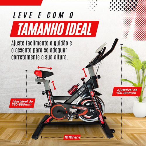 Bicicleta Ergométrica Spinning Roda Inércia 13 Kg Ecom