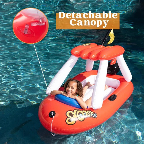 Flotador Para Piscina De Barco Con Techo Nuevo Joyin