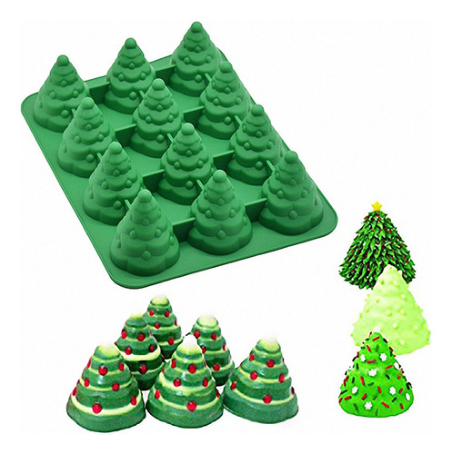 Molde De Silicona 3d Para Árbol De Navidad, Molde De Silicon