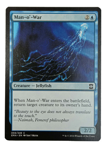 Carta Magic Man-o'-war [eternal Masters] Mtg Jellyfish