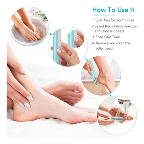 Linkevap Removedor Eléctrico Callos Pies, Kit Pedicura