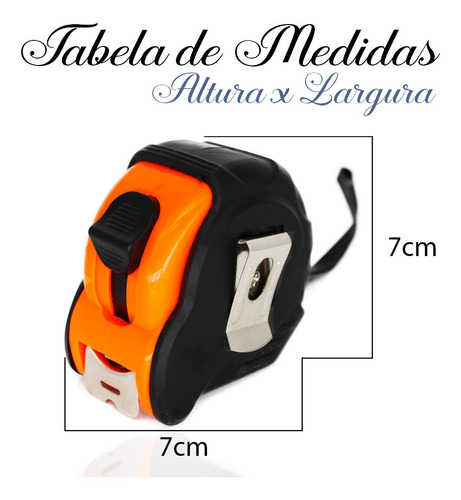 Imagem 4 de 6 de Trena Métrica 5metrosmanual Freio Premium Precisão Multiuso