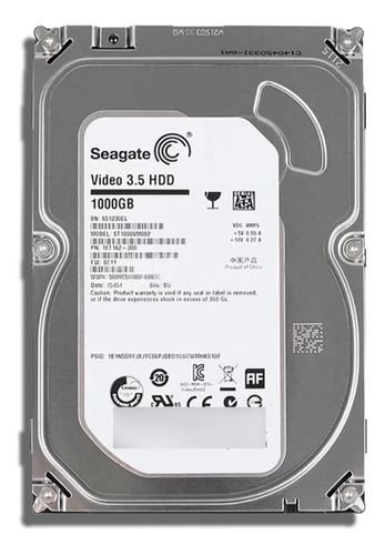 Disco Duro Interno 1tb Seagate 5900rpm Sata Para Cctv/pc  (Reacondicionado)