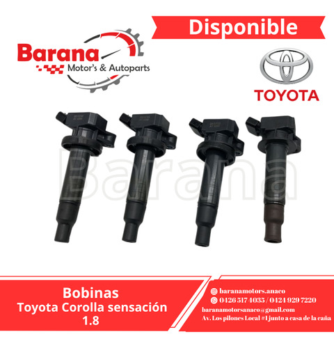 Bobinas Toyota Corolla Sensacion 1.8