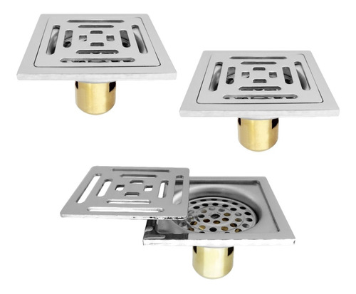 Yf660-9-6p Set 3 Coladera 10cm Acero Inox Anti-olor