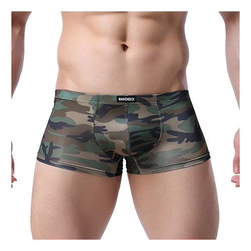 Calzoncillos Con Estampado De Camuflaje Suave Para Hombre