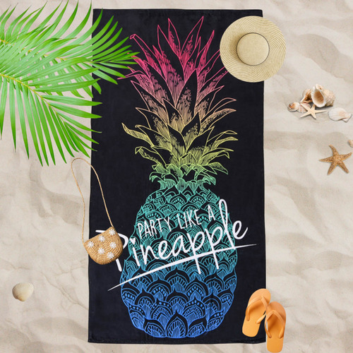 Toalha De Praia Gigante Macia E Leve Não Gruda Areia Pineapple