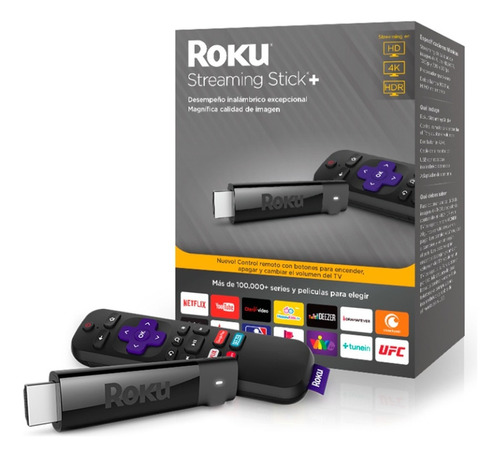 Roku Streaming Stick+ Hd 4k Negro Tipo de control remoto De voz