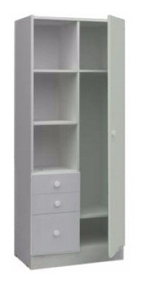 Imagen 4 de 5 de Cama Cuna Funcional + Colchón + Placard + Chifonier