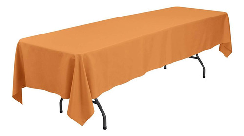 Mantel Rectangular De Poliéster Naranja De 60 X 102 Pulgadas