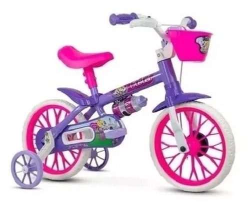 Bicicleta Infantil Violet Nathor Aro 12 Com Rodinhas