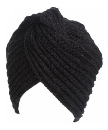 Turbante Gorro Tejido - Negro