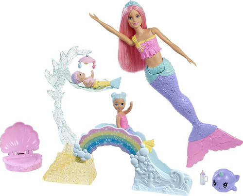 Muñeca Sirena Barbie Guardería Acuática Regalo 3-7 Años