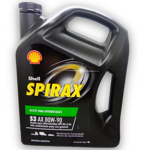 Aceite Shell Spirax S3 Ax 80w90 Caja Y Diferencial 4 Litros