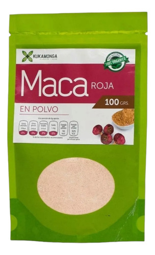 Maca Roja En Polvo 100 Gramos Kukamonga Sabor Sin Sabor