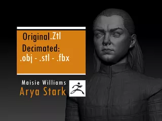 Escultura De Maisie Williams Como Arya Stark De Game Of Thr