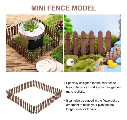 Adorno De Jardín De Hadas Modelo Valla En Miniatura