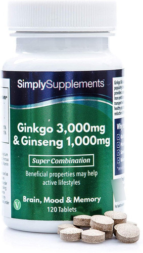 Ginseng Koreano Y Ginkgo Biloba Mix 120 Comprimidos . 