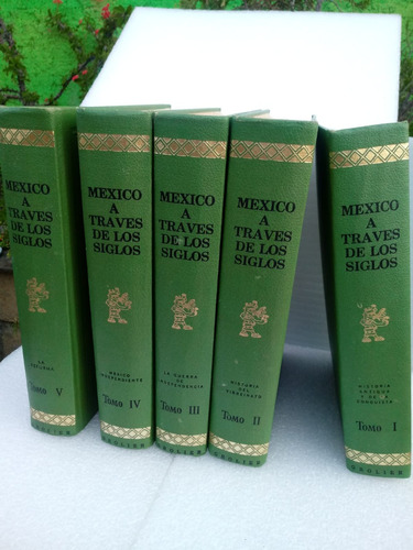 Libros 5 Tomos Mexico  Atraves De Los Siglos Enciclopedia 