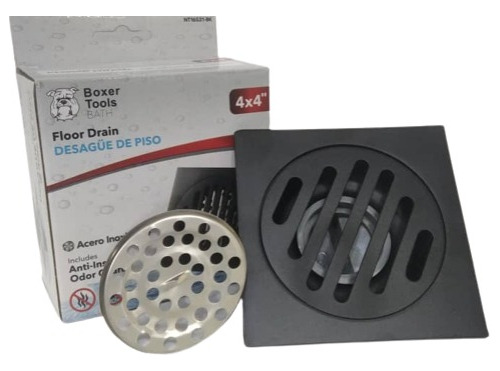Desagüe De Piso Acero Negro Anti-insectos 4x4 (los Teques)