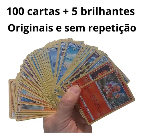 Lote 50 Cartinhas Pokémon Com Lendárias, Raras E Brilhantes