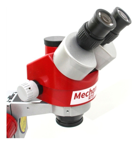 Microscopio Electrónica Mechanic Trinocular R75t-b1 Con Led