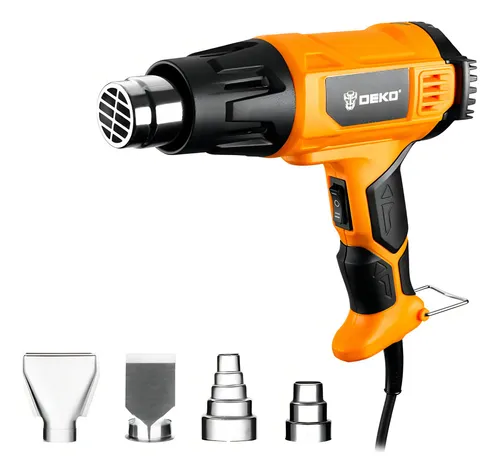 Pistola De Calor 2000w - Deko Tools Color Amarillo