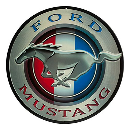 Señales - Open Road Brands Ford Mustang - Cartel Redondo De 