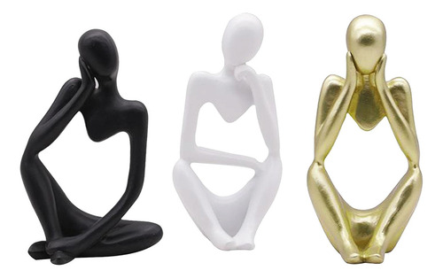 3pcs Pensador Escultura Estatuilla Hogar Estatuas Moderno