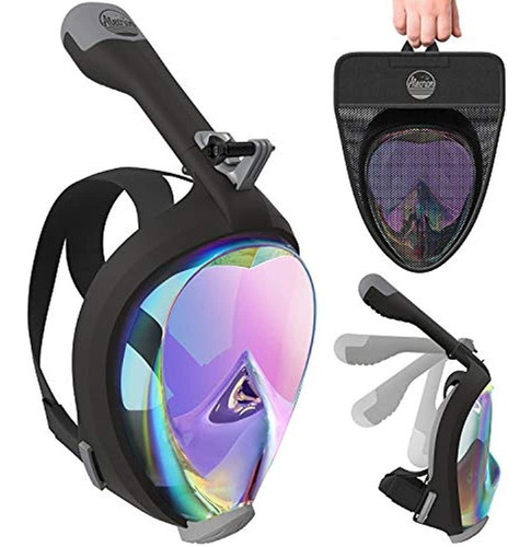 Aleoron Máscara De Snorkel Cara Completa Plegable Uv Easybre