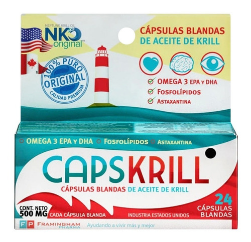 Capskrill Aceite De Krill Omega 3 X 24 Capsulas