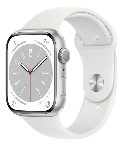 Apple Watch S8 45mm Gps-pulseira Esportiva Branca Cor da caixa