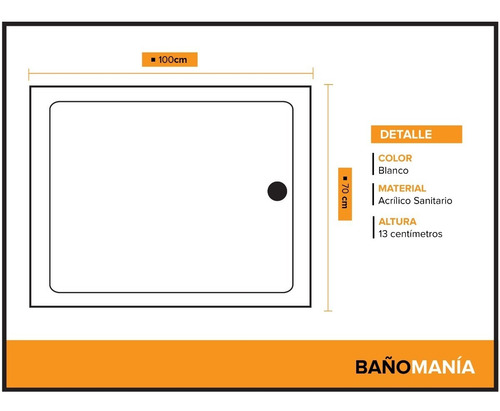 Imagen 4 de 10 de Box Cabina Mampara 70 X 100 Incoloro Con Receptaculo
