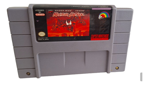 Spider Man Venom Maximum Carnage Super Nintendo Original 