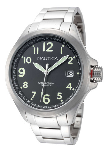 Reloj Náutica Glen Park Napglp005 Acerado 46mm Clásico