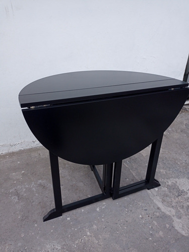 Mesa Plegable De Madera En Color Negro 