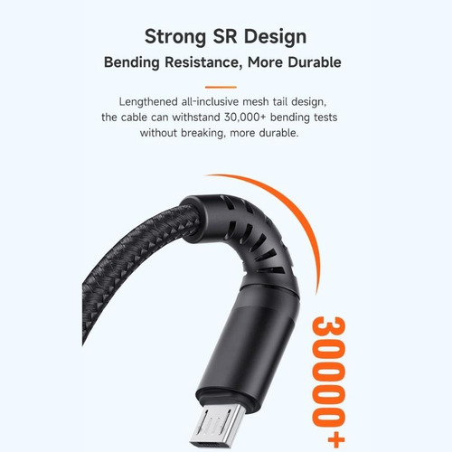 Cable Micro Usb De Carga Y Transmisión 1m Negro