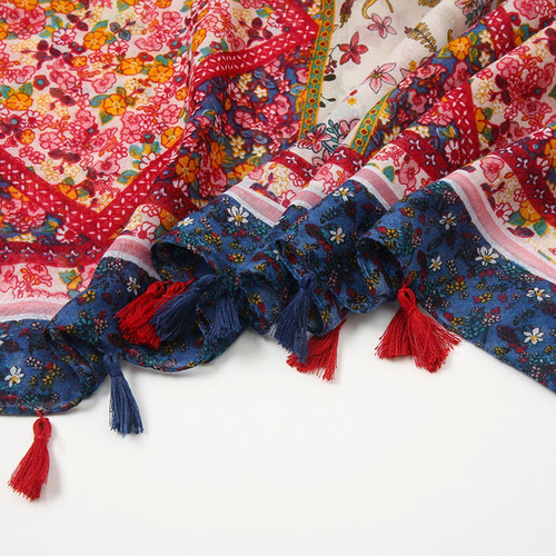 Chales Y Chales Bohemios Bufanda Estampada Boho Mantón Largo
