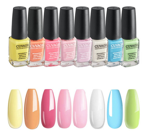 Imagen 2 de 3 de Esmaltes De Uñas Tradicional X 8 S Tacc Cuvage Pro Keratine