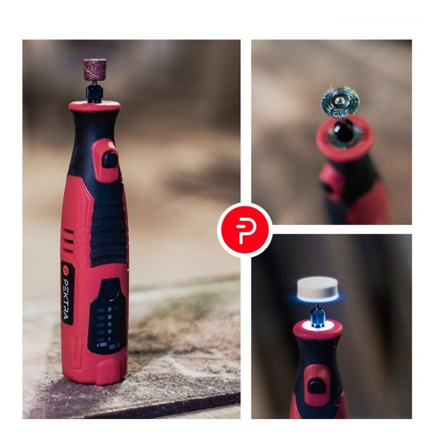 Imagen 9 de 10 de Minitorno Pektra Inalambrico Luz Led Mini Torno 7.2 V Oferta