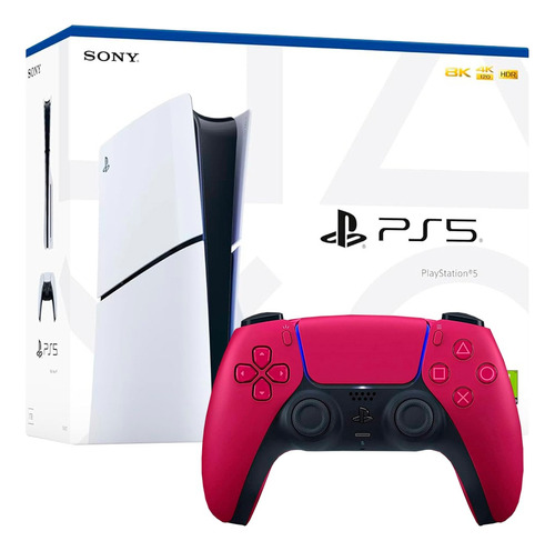 Consola Ps5 Playstation 5 Slim Disco Y Mando Rojo Cósmico
