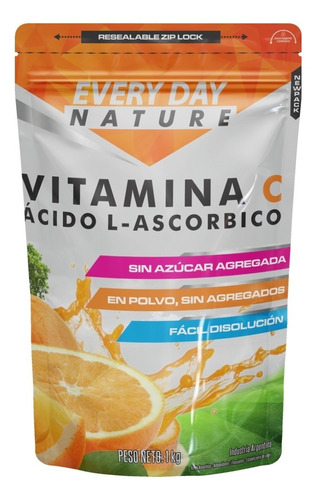 Suplemento en polvo Every Day Nature  Vitamina C sabor cítrico en doypack de 1kg