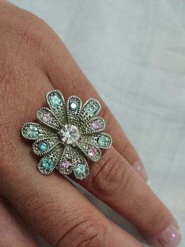 Ánillo Flor Con Strass 