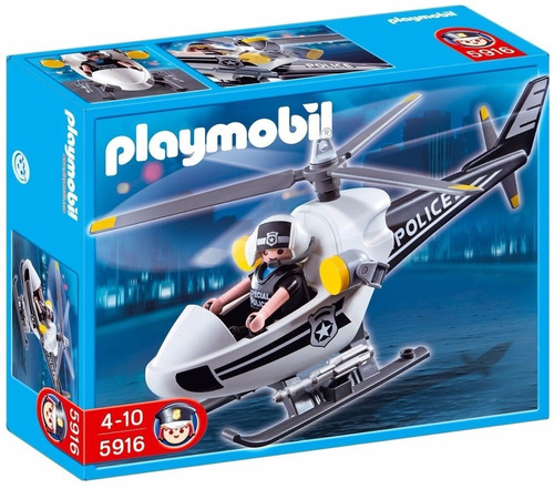 Playmobil 5916 Helicoptero De Policia  Original