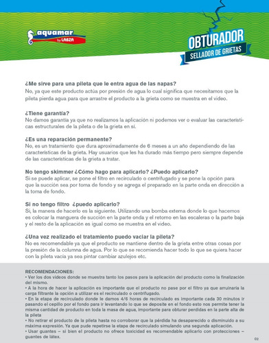 Imagen 5 de 5 de Obturador De Grietas Para Piletas De Natación