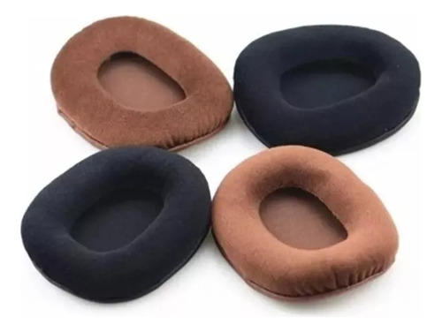 Ath M50x Pad De Veludo Marrom Almofada Espuma Viscoelástica