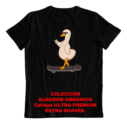 Polera - Dtf - Algodon Organico - Pato Skater Skate Sk8