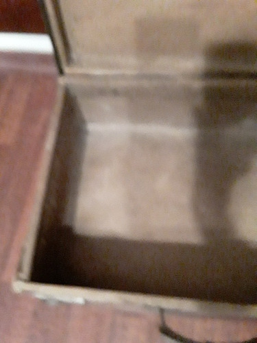 Valija, Caja Guardar, De Madera Forrada En Papel. Tipo Cuero
